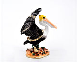 Bejeweled Pelican Trinket Box