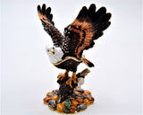 Hand Crafted Flying Eagle on Branch Trinket box