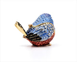 Vivid Colorful Sparrow Bird Trinket Box