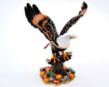 Hand Crafted Flying Eagle on Branch Trinket box