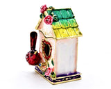 Small Cardinal Birdhouse Trinket Box