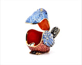 Vivid Colorful Sparrow Bird Trinket Box