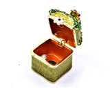 Sparkling Frog on Lily Pad Trinket Box