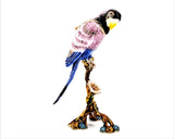 Purple Parrot on Branch Trinket Box