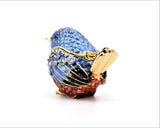 Vivid Colorful Sparrow Bird Trinket Box