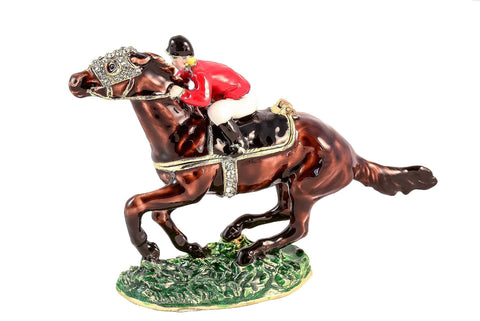 Jockey Horse Trinket Box