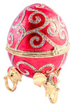 Faberge Egg on Elephant Head Stand