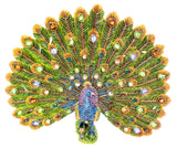 Large Fan Tail  Peacock Trinket Box