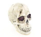 Skull Trinket Box with Jeweled Eyes. Handmade with Austrian Crystals