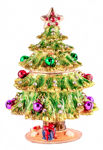 Christmas Tree with Hangings Trinket Box