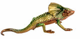 Stone Lizard Trinket Box Green Enamel with Austrian Crystals