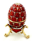 Faberge Style Egg Trinket Box with Stand
