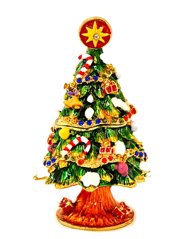 Christmas Tree and Gifts Trinket Box