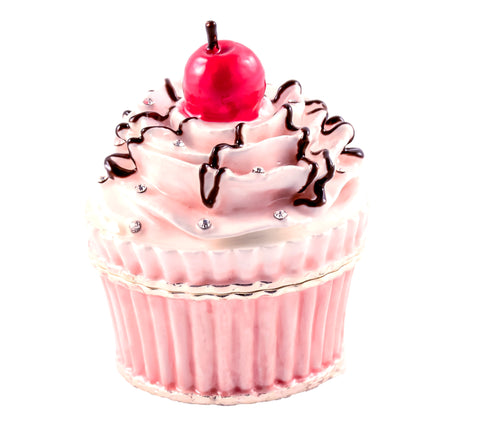 Cupcake with Cherry Trinket Box